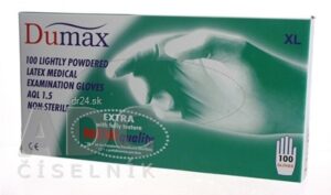 DUMAX RUKAVICE latexové vyšetrovacie
